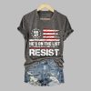 Womens Hes On The List Print V Neck T shirt 2