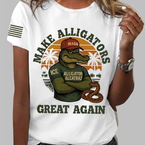 Women's Make Alligators Alligator Alcatraz Great Again Shirt