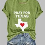 Women's Pray For Texas Print T-shirt