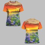 Women's Retro Texas Strong Bluebonnet Print T-Shirt