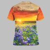 Womens Retro Texas Strong Bluebonnet Print T Shirt 2