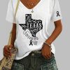 Womens Texas Forever Flood Print Casual T Shirt 4
