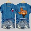 Womens Texas Strong Come Hell Or High Water Hill Country Print T shirt 2