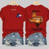 Womens Texas Strong Come Hell Or High Water Hill Country Print T shirt 4