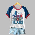 Women's Texas Strong Graphic Raglan Sleeve Tee