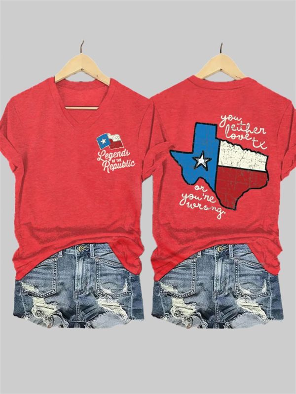 Women's Texas Strong Legends of the Republic Print T-shirt