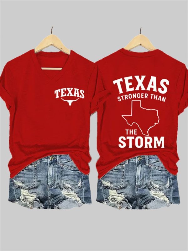 Women's Texas Stronger Than the Storm Print T-shirt