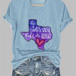 Women's The Stars Big At Night Are Bright V-Neck T-Shirt