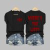 Womens Wheres The List Print V Neck T shirt 1