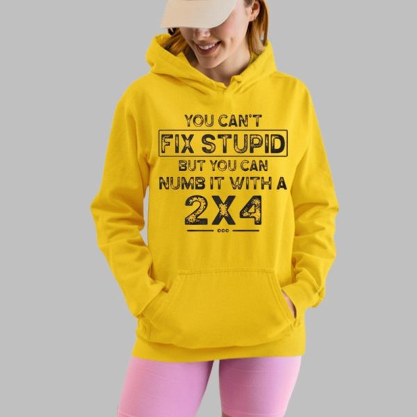 You Cant Fix Stupid But You Can Numb It With A 2X4 Shirt 5 47