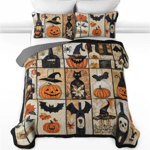Gentle Wine Bottles Halloween All Season Bedding Set