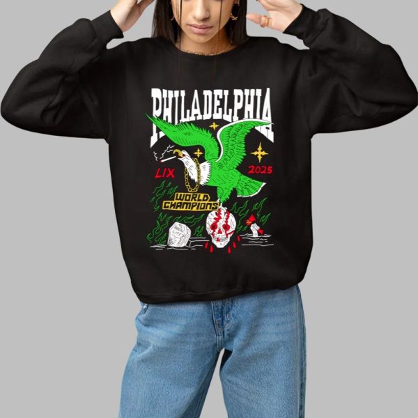 Zack Baun Philadelphia LIX 2025 World Champions Eagle Smoking Shirt 1 1