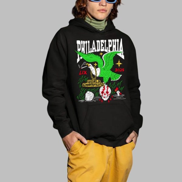 Zack Baun Philadelphia LIX 2025 World Champions Eagle Smoking Shirt 2 1