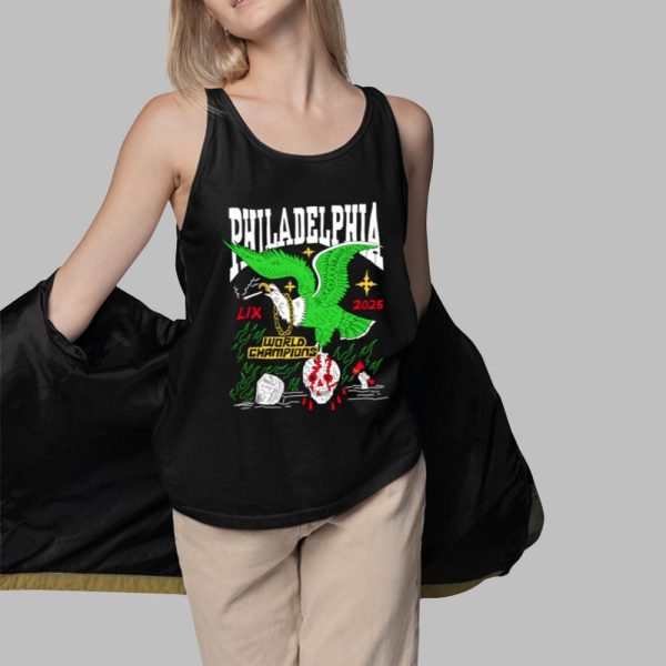 Zack Baun Philadelphia LIX 2025 World Champions Eagle Smoking Shirt 3 1