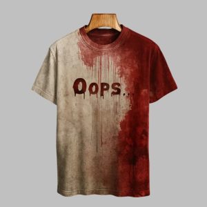 2025 Halloween Oops Bloody Art Print Printed T-shirt