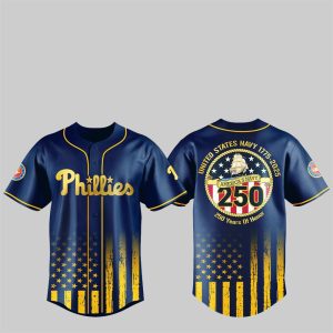 1 Phillies US NAVY 250th Birthday Celebration Jersey