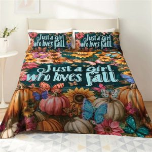 Just A Girl Who Loves Fall Bedding Set