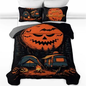 Moonlit Halloween Camping All Season Bedding Set