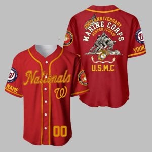 Nationals 250th Birthday of the US Marine Corps Jersey 1 1