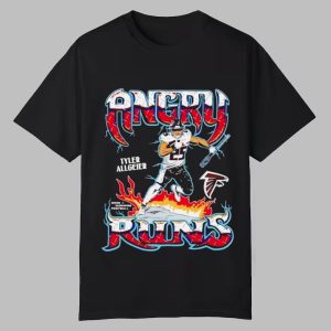 Fan Wearing Tyler Allgeier Angry Runs Falcons Shirt 0 0
