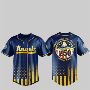 1 LA Angels US NAVY 250th Birthday Celebration Jersey