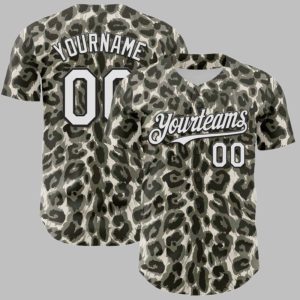 Custom Pattern Rave Party Animal Tiger And Leopard Print Baseball Jersey 1 1