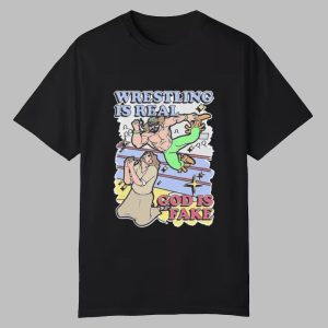 Hulk Hogan Wrestling Is Real God Is Fake Shirt 0 0