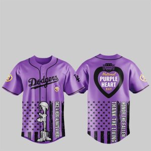 1 2025 LA Dodgers National Purple Heart Day Jersey