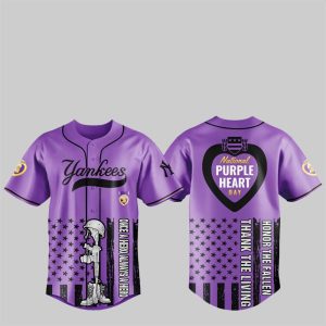 1 2025 NY Yankees National Purple Heart Day Jersey