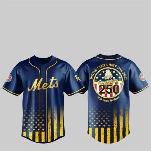 1 NY Mets US NAVY 250th Birthday Celebration Jersey
