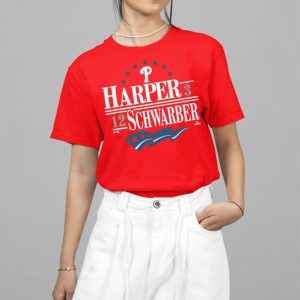 Fightin Phils Schwarber and Harper Racer T Shirt 2025 Giveaway 5 2