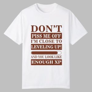 Don't Piss Me Off I'm Close To Leveling Up And You Look Like Enough XP Shirt