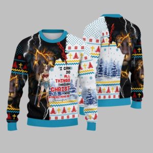 2025 Christmas I Can Do All Things Through Christ Christmas Ugly Sweatshirt 1 1