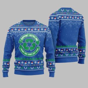 I Support Recycling Ugly Sweater Christmas 2025 1