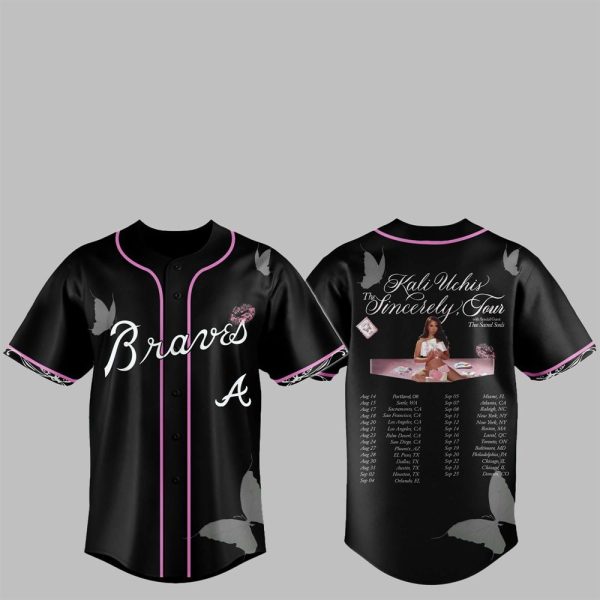 1 Braves Kali Uchis The Sincerely Tour Jersey 2025