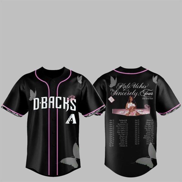 1 Diamondbacks Kali Uchis The Sincerely Tour Jersey 2025