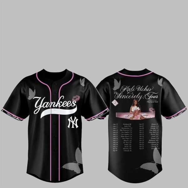 1 NY Yankees Kali Uchis The Sincerely Tour Jersey 2025