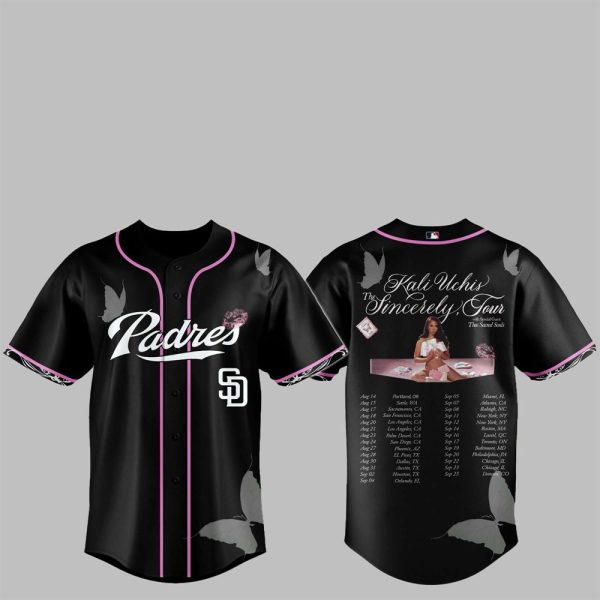 1 SD Padres Kali Uchis The Sincerely Tour Jersey 2025