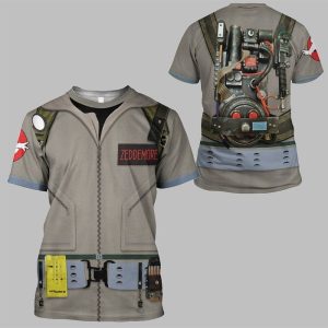 2025 Halloween Ghostbusters 1984 Zeddemore Cosplay Costume Shirt 1