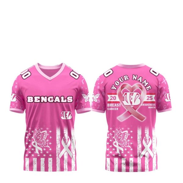 2025 Bengals Breast Cancer Awareness Month Jersey 1 2