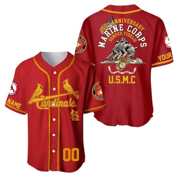 2025 Cardinals US Marine Corps 250th Year Anniversary Football Jersey 1 2