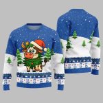 2025 Christmas Adorable Santa Cow Ugly Christmas Sweater