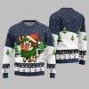 2025 Christmas Adorable Santa Cow Ugly Christmas Sweater 4