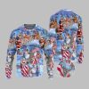 2025 Christmas America Christmas Patriotic Santa Claus Ugly Christmas Sweater 1 1