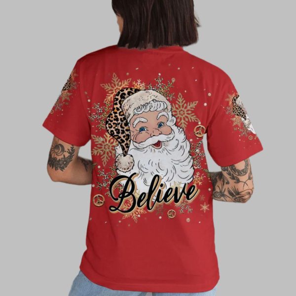 2025 Christmas Believe Santa Claus Shirt 2