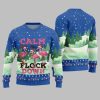2025 Christmas Calm The Flock Down Ugly Christmas Sweater 3