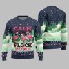 2025 Christmas Calm The Flock Down Ugly Christmas Sweater 5