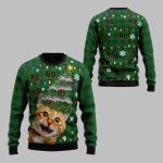 2025 Christmas Cat Christmas Tree Ugly Christmas Sweater