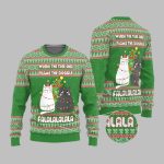 2025 Christmas Cat Wreck The Tree And Blame The Doggle Ugly Christmas Sweater