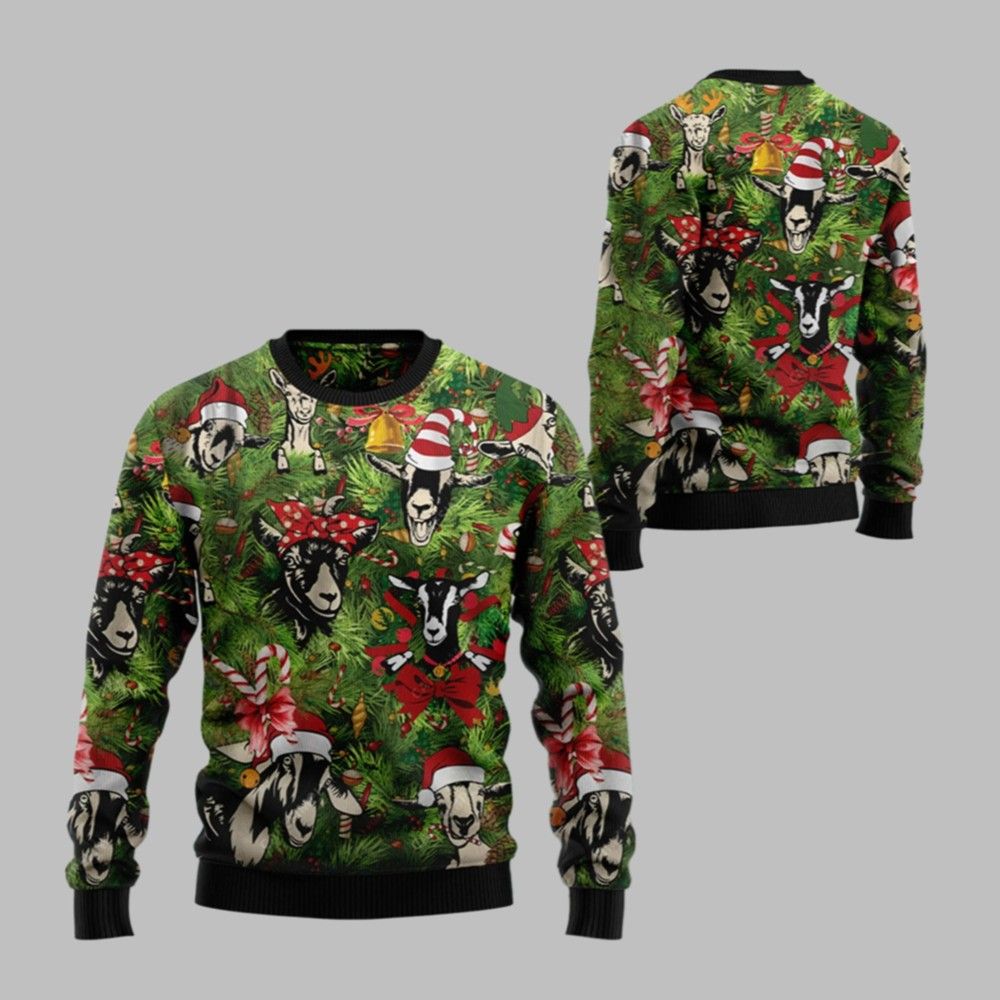 2025 Christmas Goats Christmas Ugly Christmas Sweater 2025 Christmas Goats Christmas Ugly Christmas Sweater